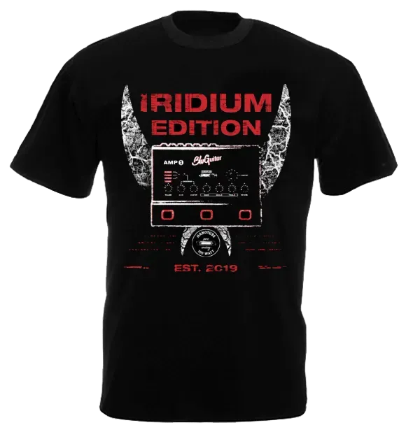 BluGuitar Iridium T-skjorte svart heavy cotton