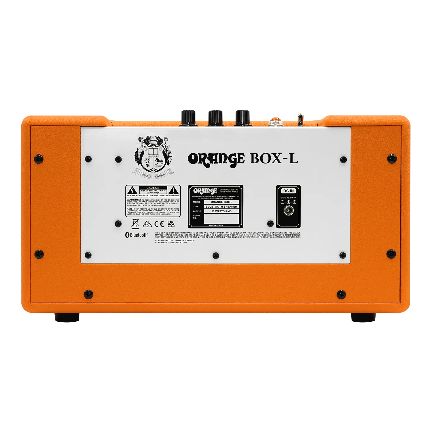 Orange Box-L bluetooth-høyttaler oransje med bluetooth 5.0
