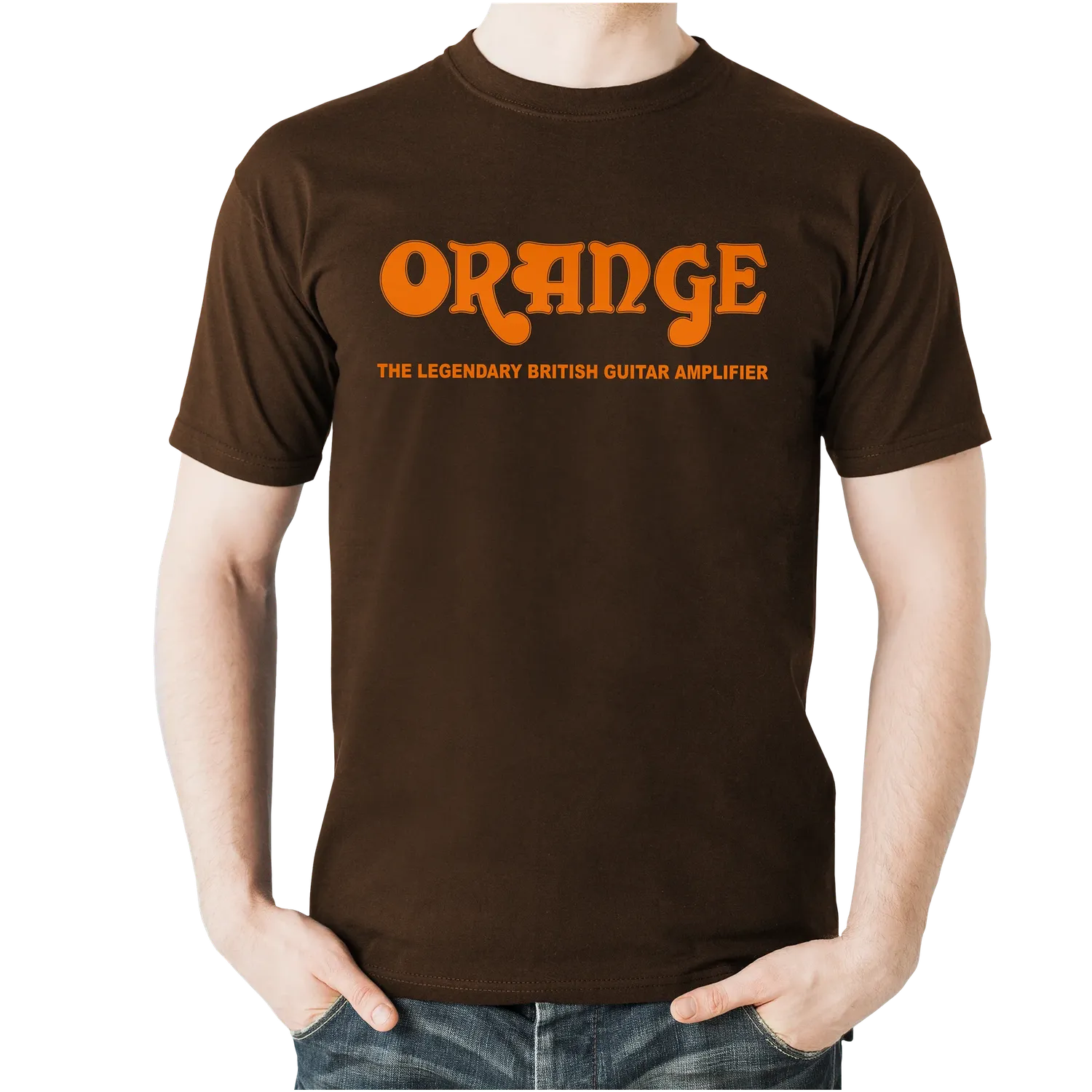 Orange Classic T-skjorte svart bomull