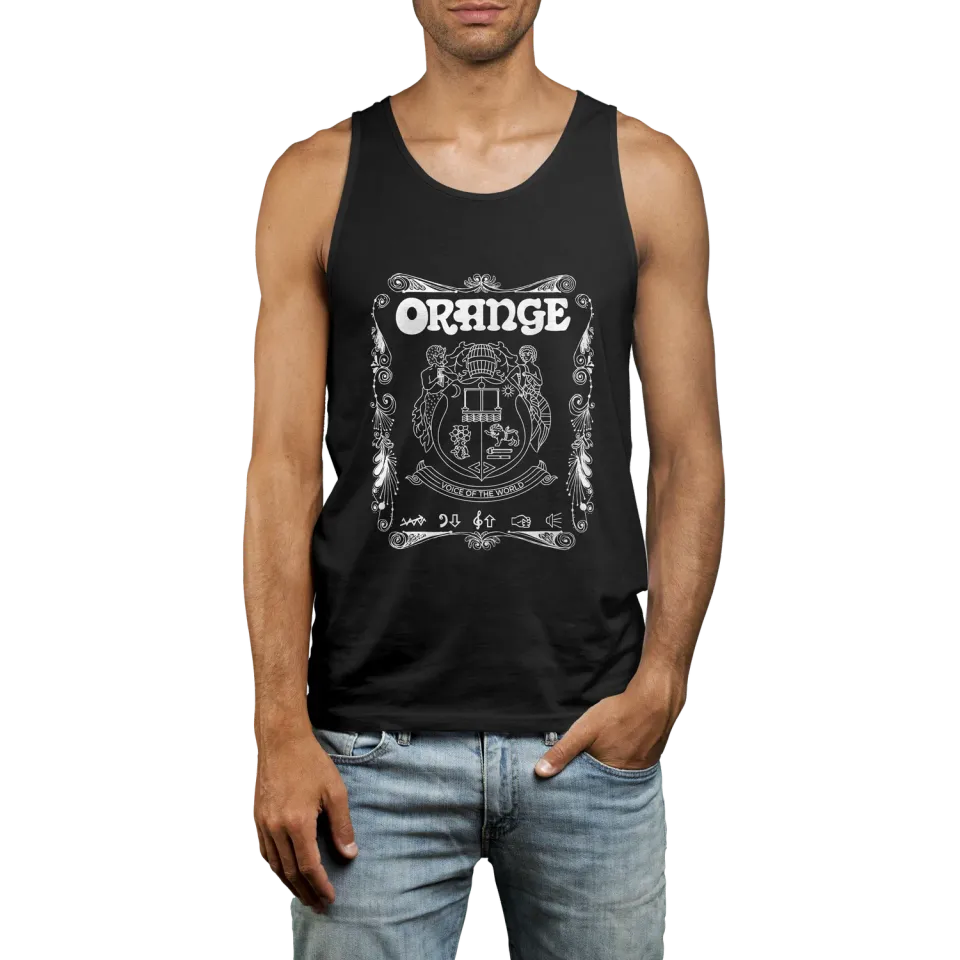 Orange Crest Vest Top singlet logo