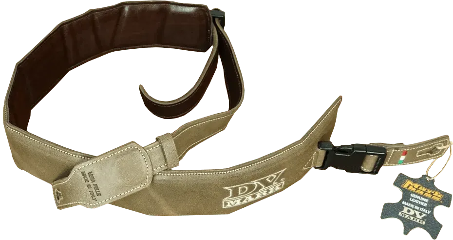 DVmark Strap M gitarreim brun ekte lær 65 mm