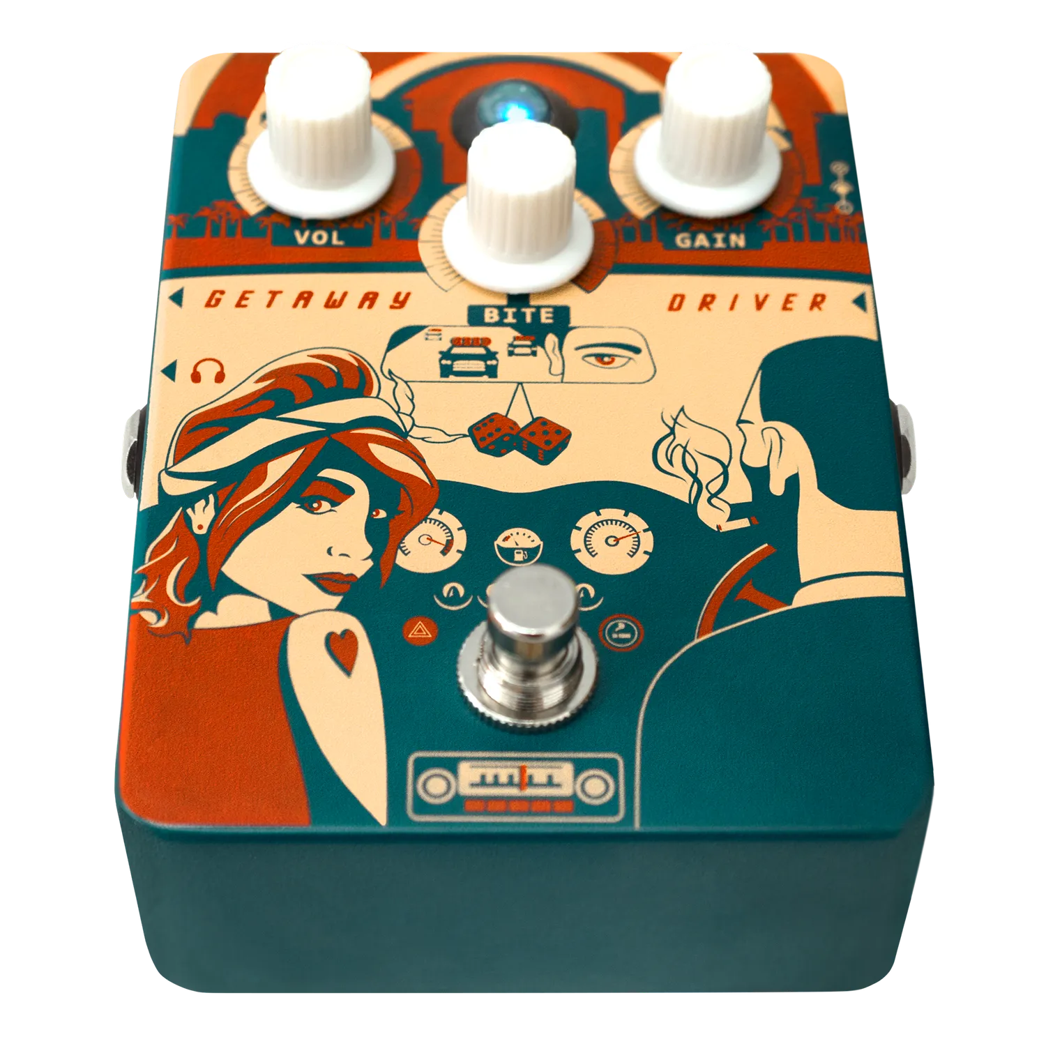 Orange Getaway Driver overdrivepedal med CabSim