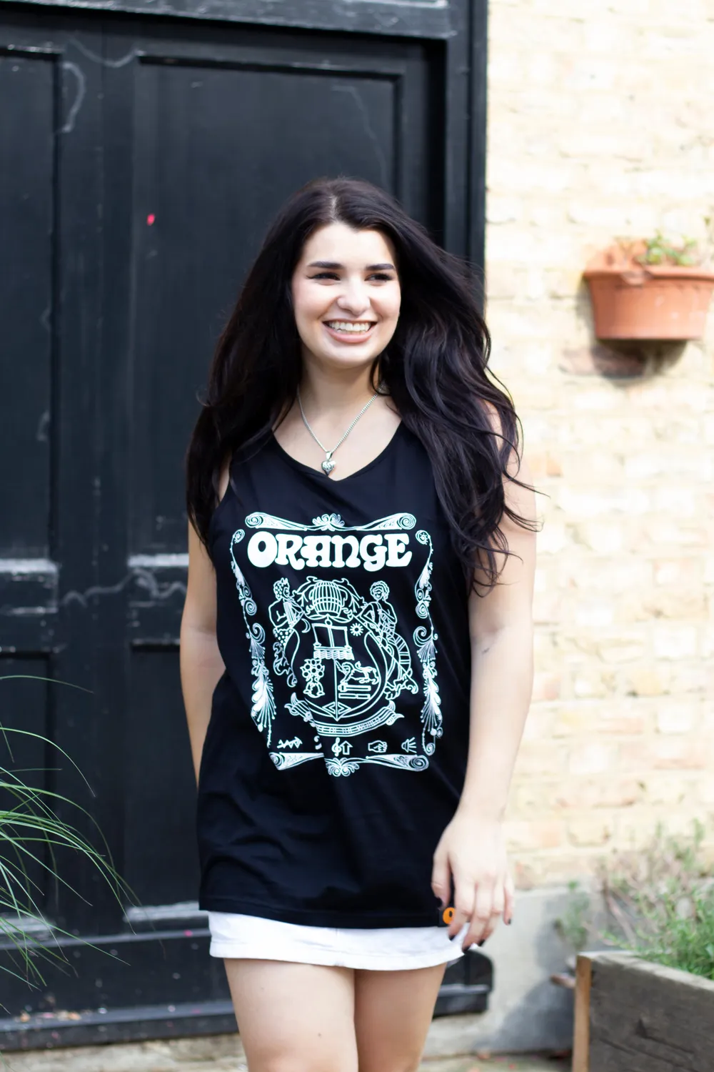 Orange Crest Vest Top singlet logo