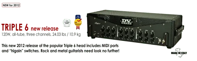 DV Mark Triple 6 rørtopp 120W KT88 3 kanaler