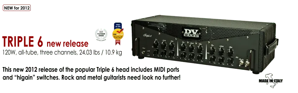 DV Mark Triple 6 rørtopp 120W KT88 3 kanaler