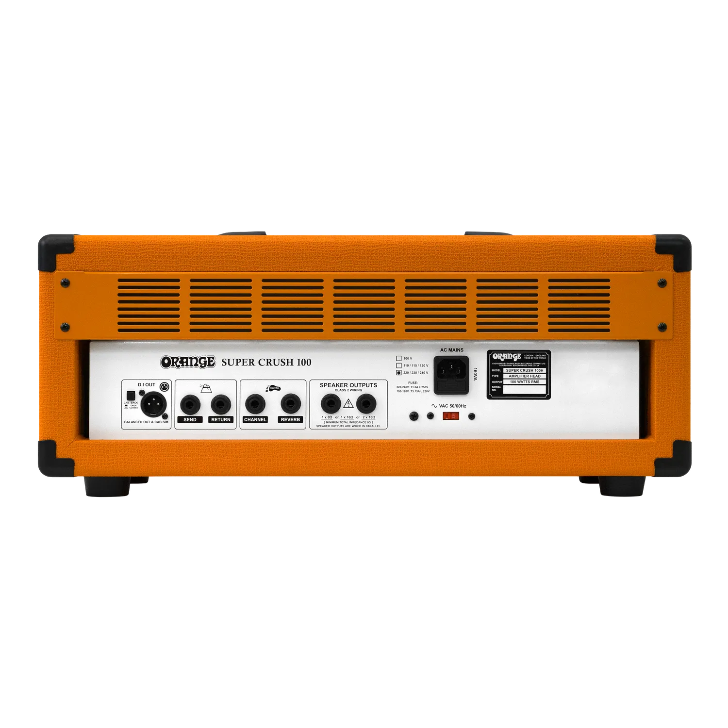 Orange Super Crush 100 topp 100W svart 2-kanals