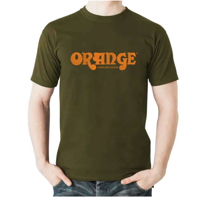 Orange Modern t-skjorte grønn bomull
