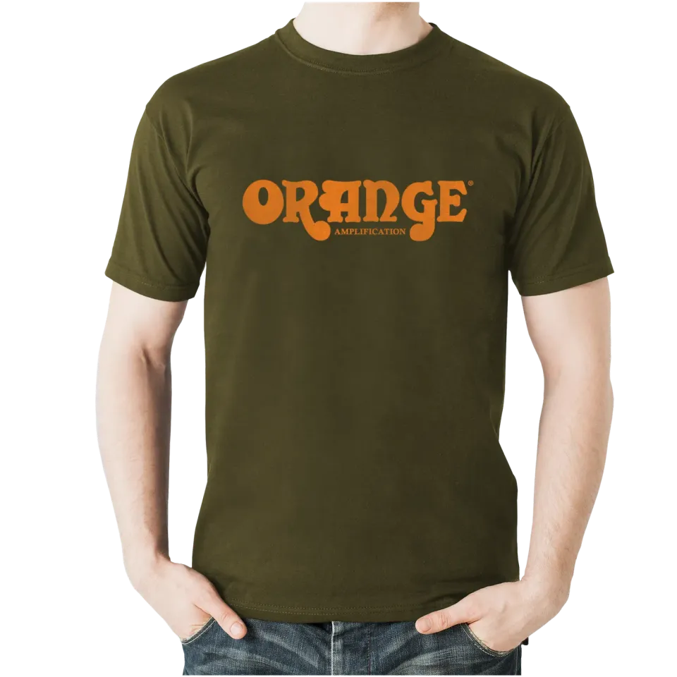 Orange Modern t-skjorte grønn bomull