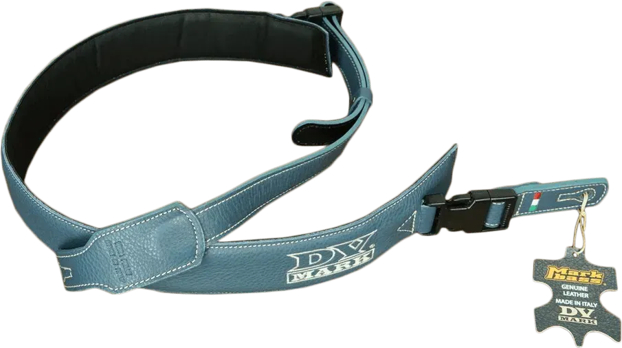 DVmark Strap S gitarreim blått skinn 55mm