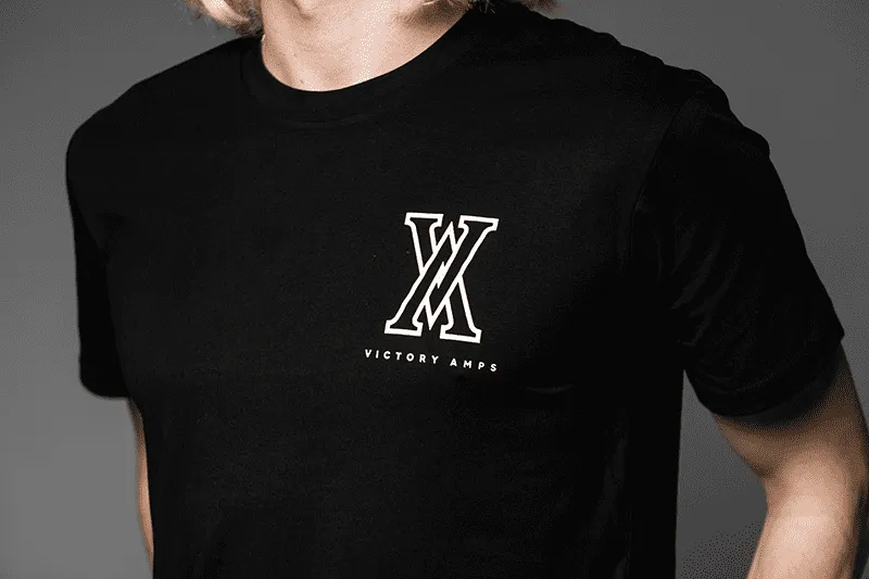 Victory Eagle Logo t-skjorte svart ryggtrykk