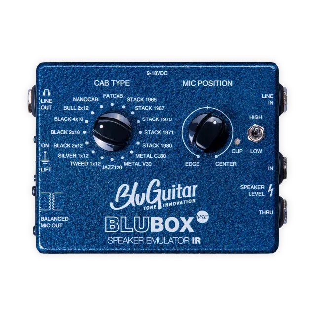 BluGuitar BluBox VSC høyttalersimulering DI-boks 16 cab