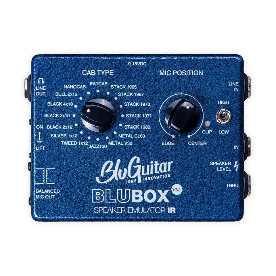 BluGuitar BluBox VSC høyttalersimulering DI-boks 16 cab