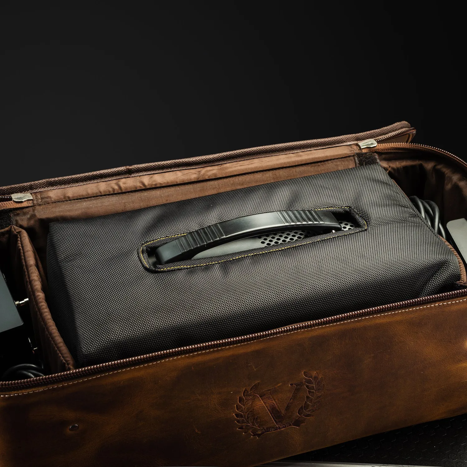 Victory Compact Leather Gig Bag gitarbag brun lær