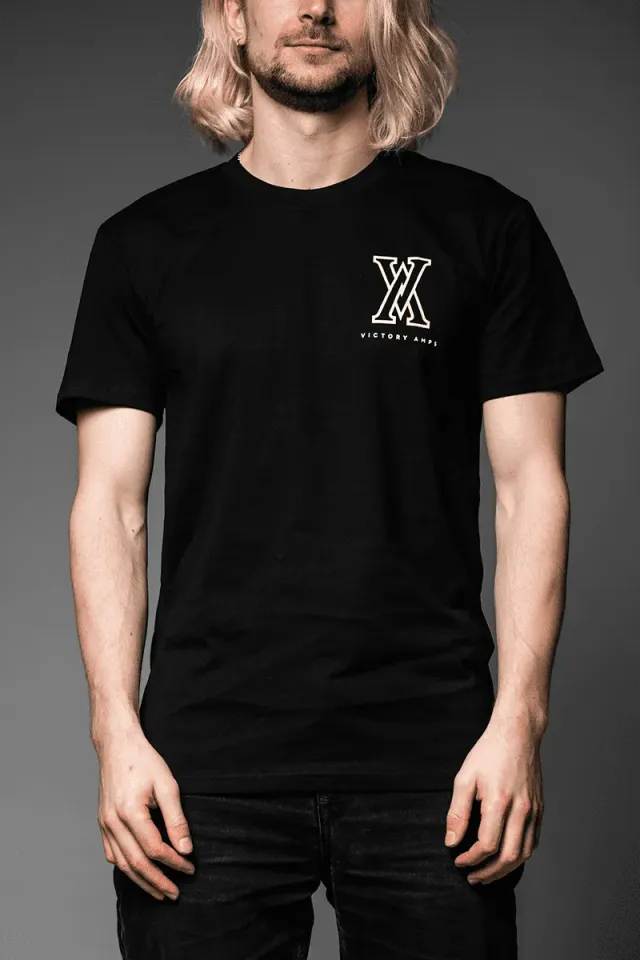 Victory Eagle Logo t-skjorte svart ryggtrykk