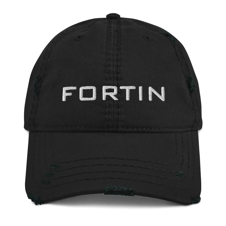 Fortin Distressed caps bomull svart / marine