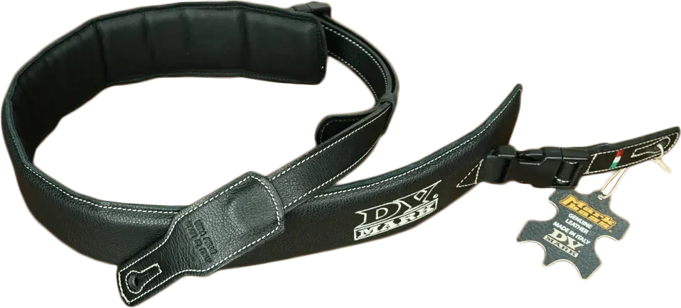 DV Mark Strap M DV Black gitarreim skinn svart