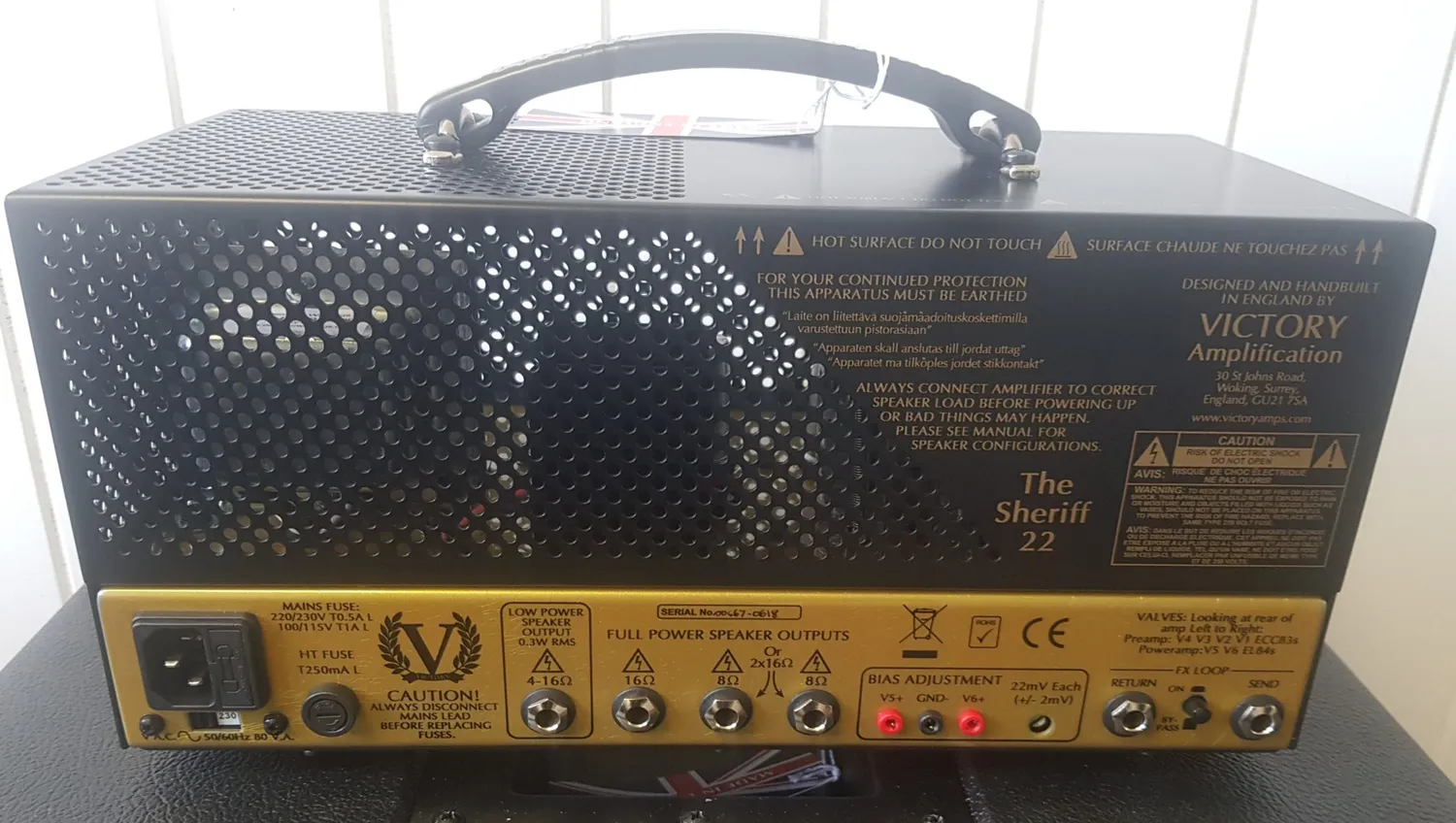 Victory Sheriff 22 gitarforsterker B-stock britisk vreng