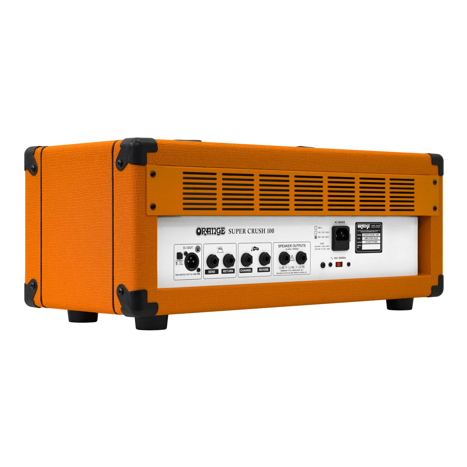 Orange Super Crush 100 topp 100W svart 2-kanals