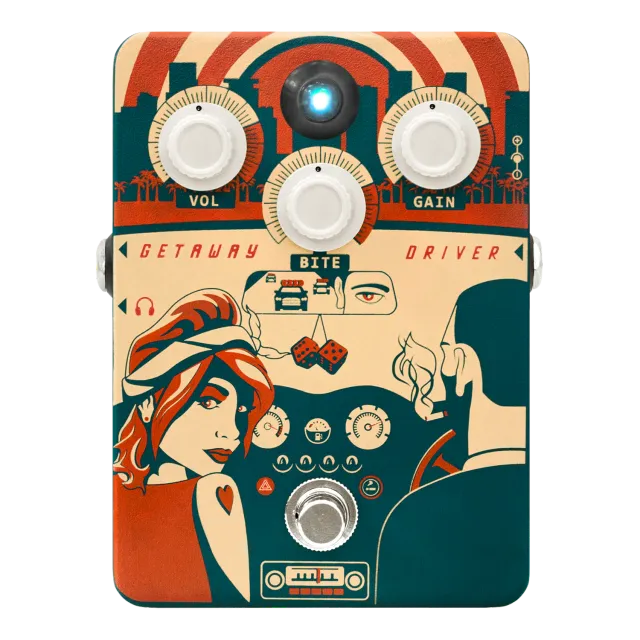 Orange Getaway Driver overdrivepedal med CabSim