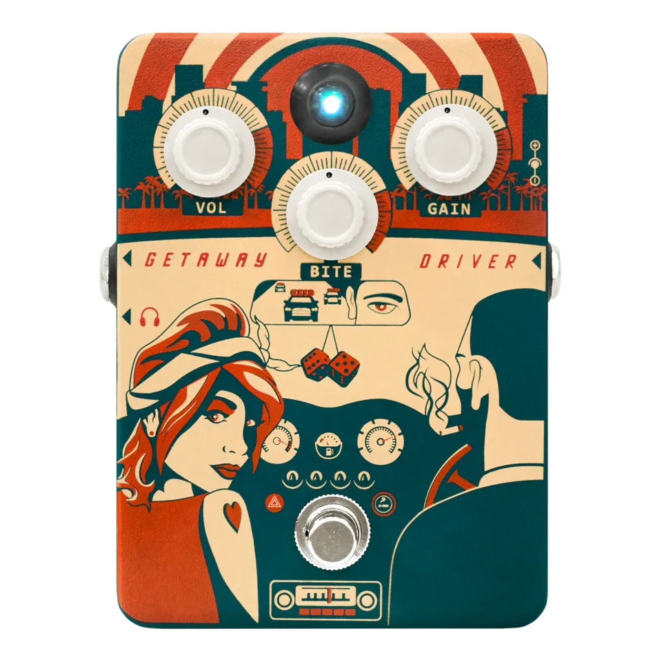 Orange Getaway Driver overdrivepedal med CabSim
