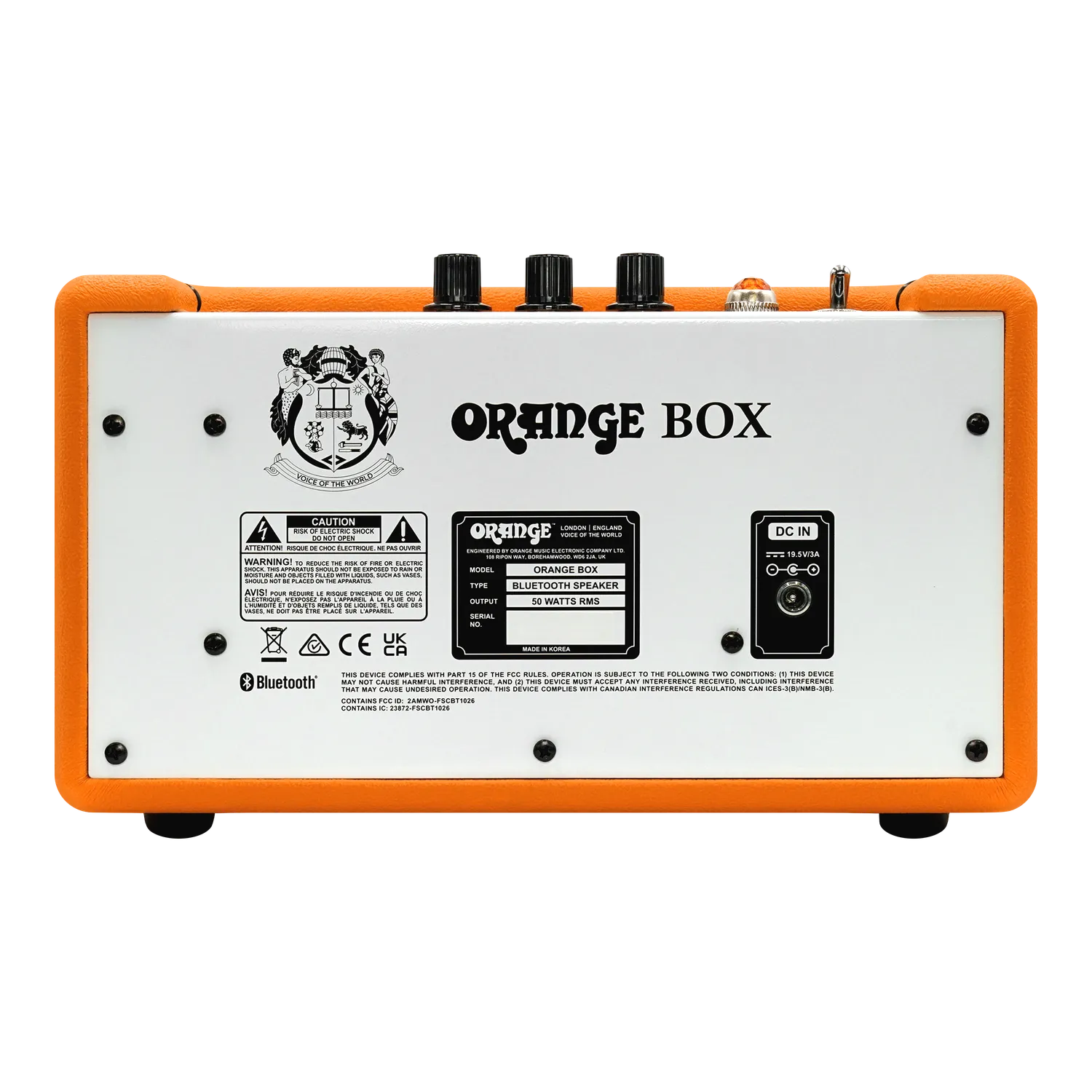 Orange Box bluetooth høyttaler oransje oppladbar