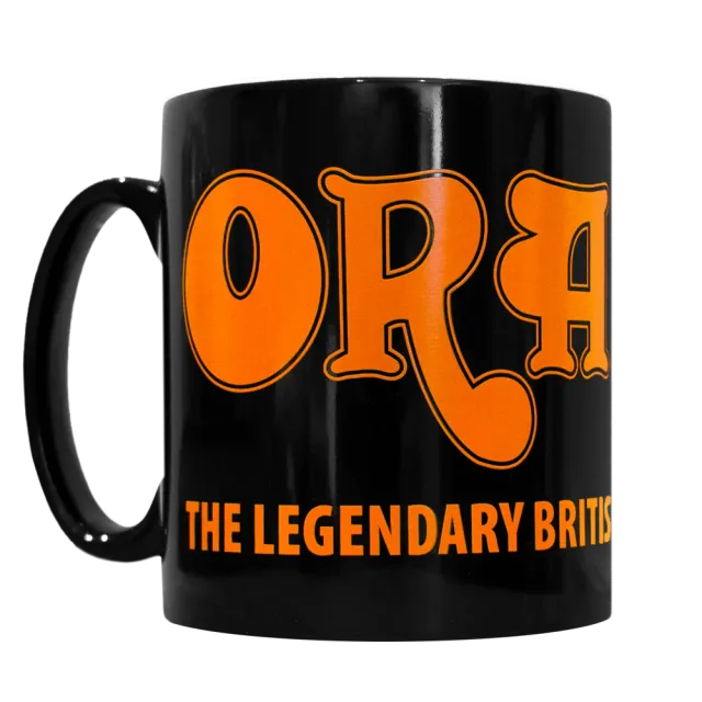 Orange Logo kaffekopp keramikk svart klassisk