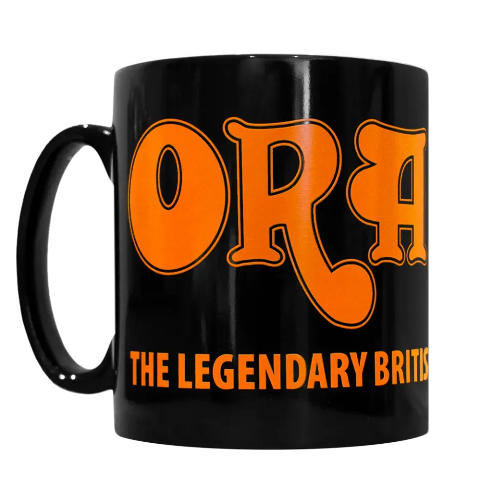Orange Logo kaffekopp keramikk svart klassisk