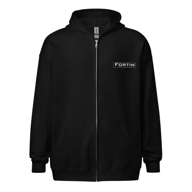 Fortin zip-hoodie svart unisex blanding