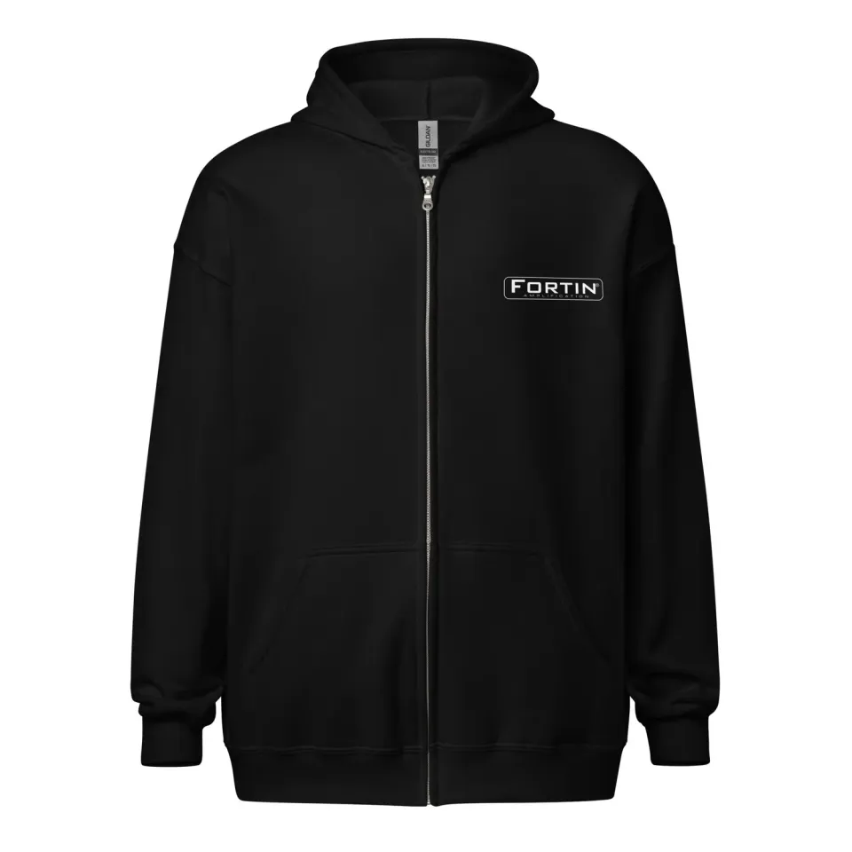 Fortin zip-hoodie svart unisex blanding