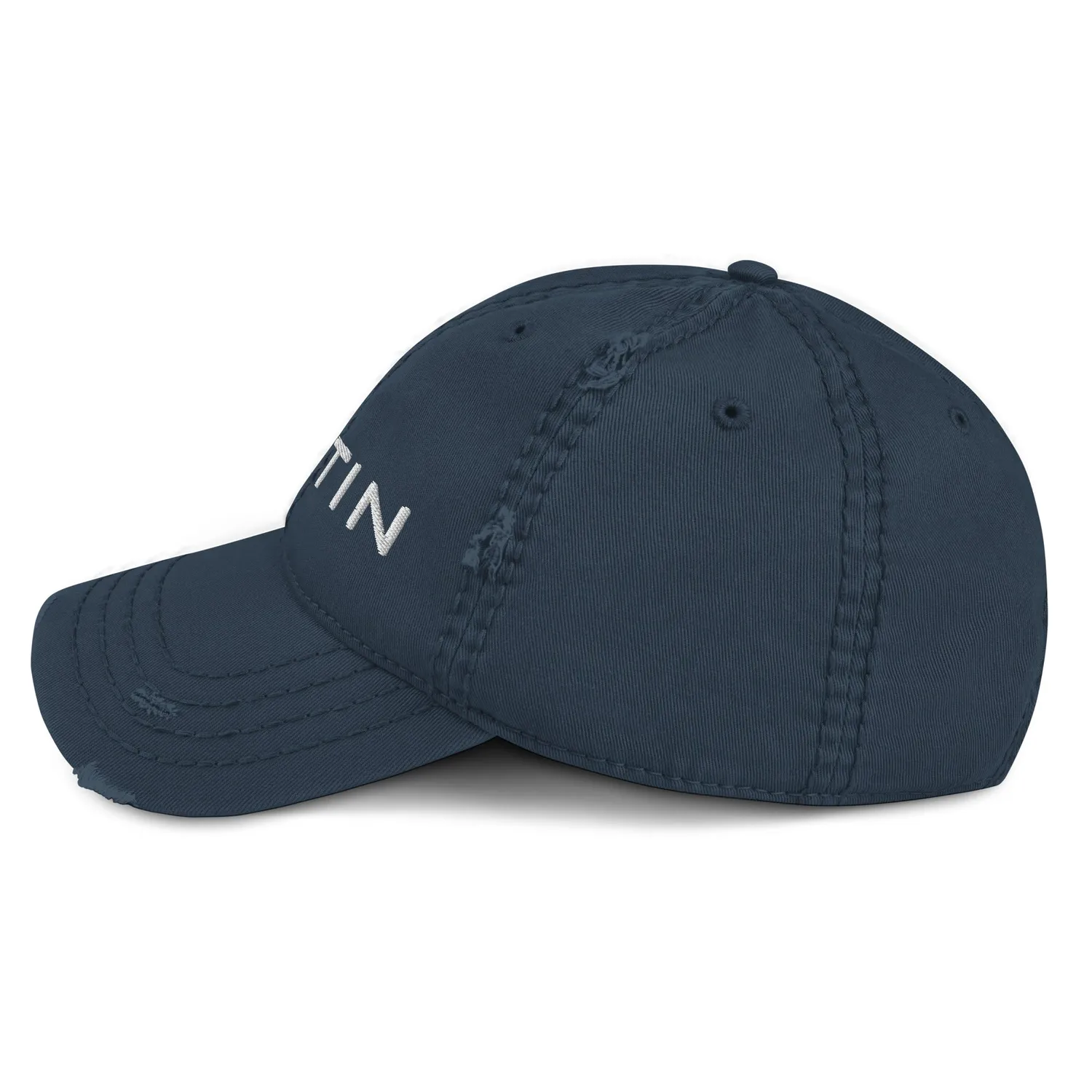 Fortin Distressed caps bomull svart / marine