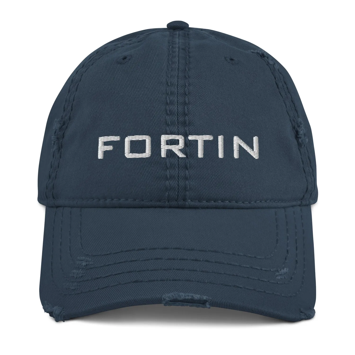 Fortin Distressed caps bomull svart / marine