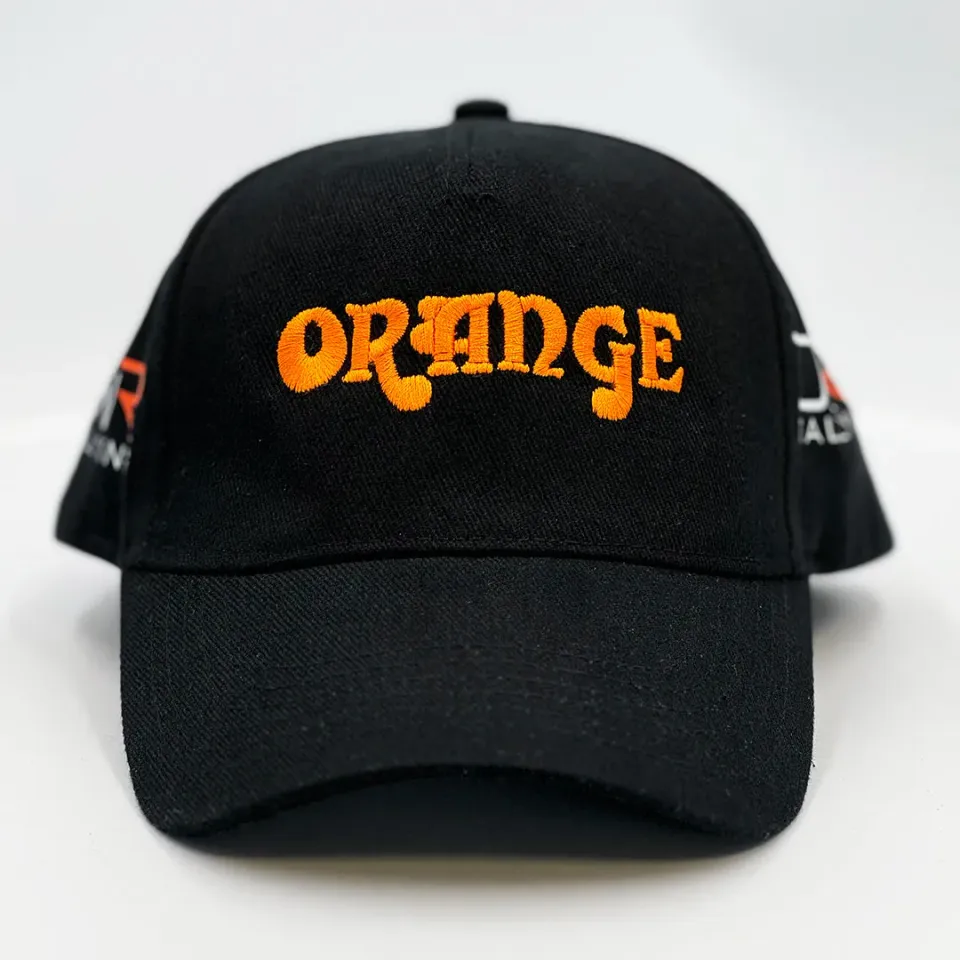 Orange JWR baseball caps svart bomull