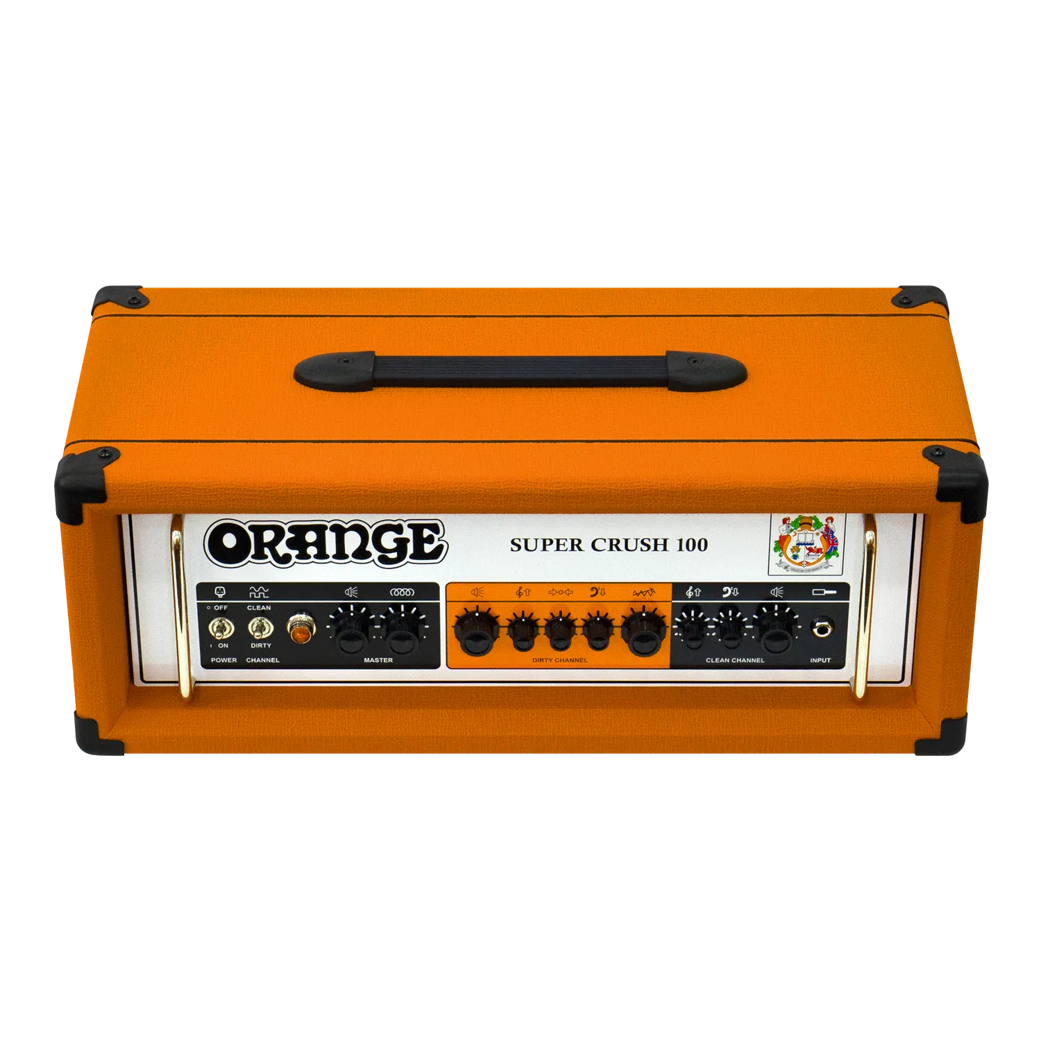 Orange Super Crush 100 topp 100W svart 2-kanals
