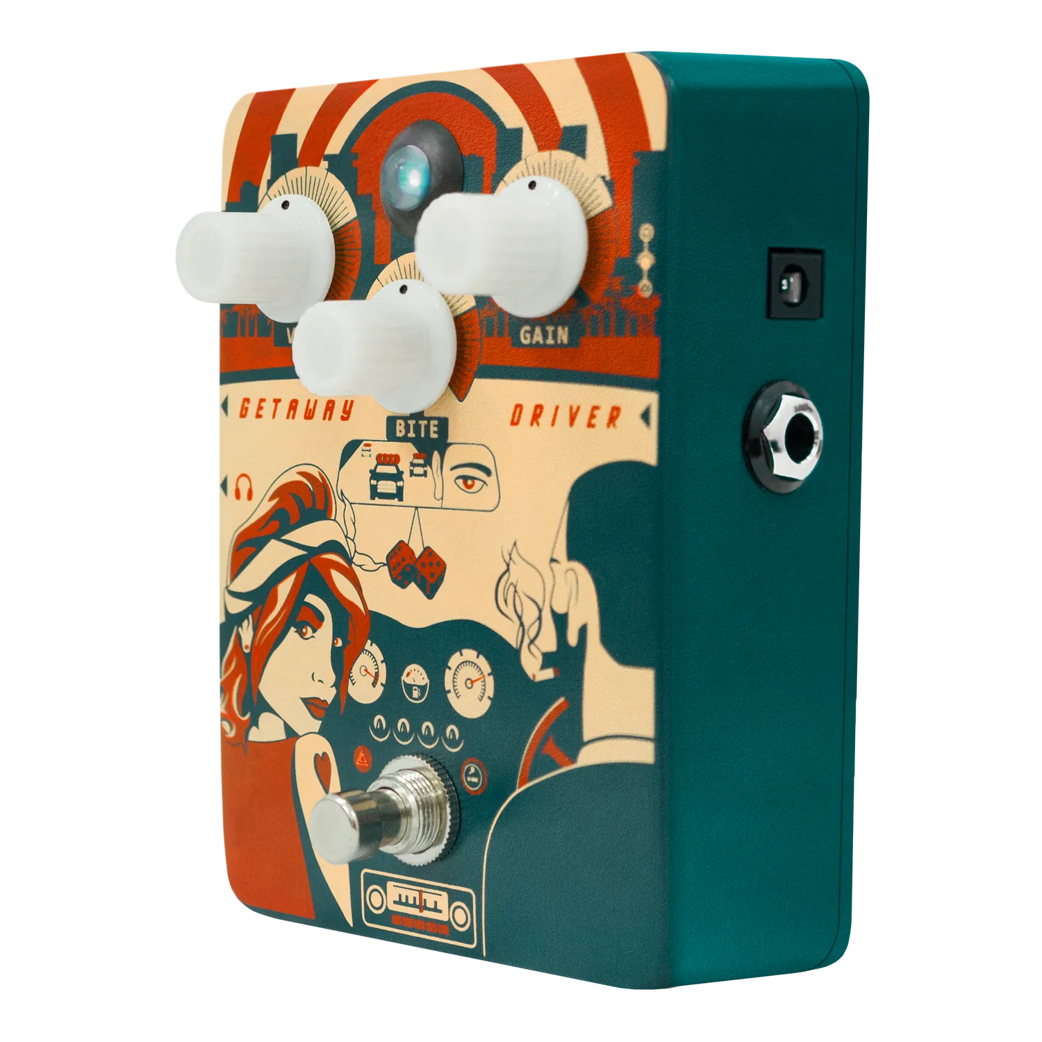 Orange Getaway Driver overdrivepedal med CabSim
