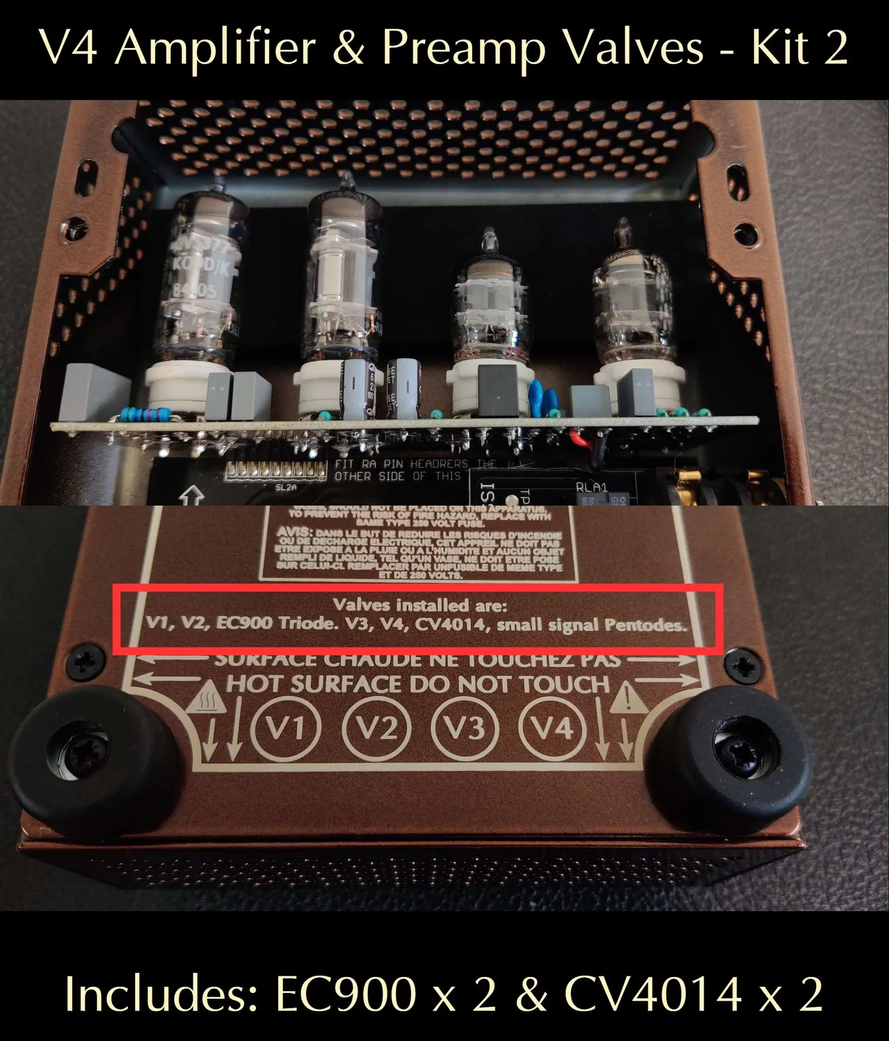 Victory V4 Full Valve Kit rørsett 4-pakning lav støy