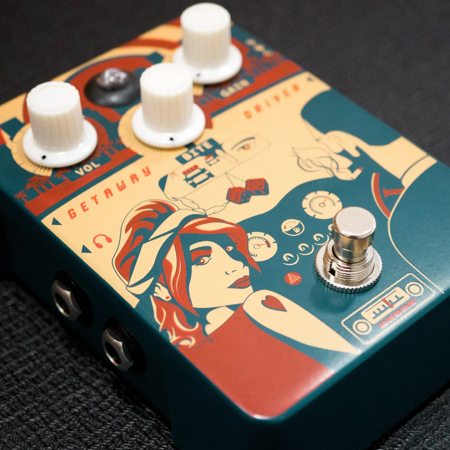 Orange Getaway Driver overdrivepedal med CabSim