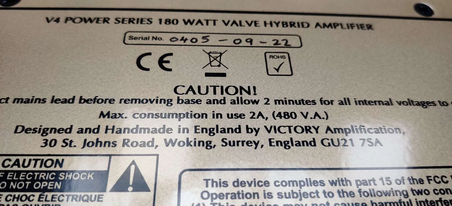 Victory V4 Sheriff gitaramp 180 watt B-stock