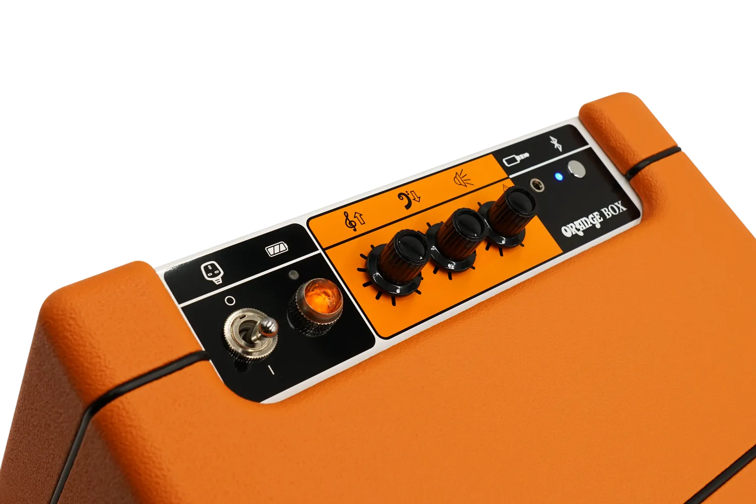 Orange Box bluetooth høyttaler oransje oppladbar