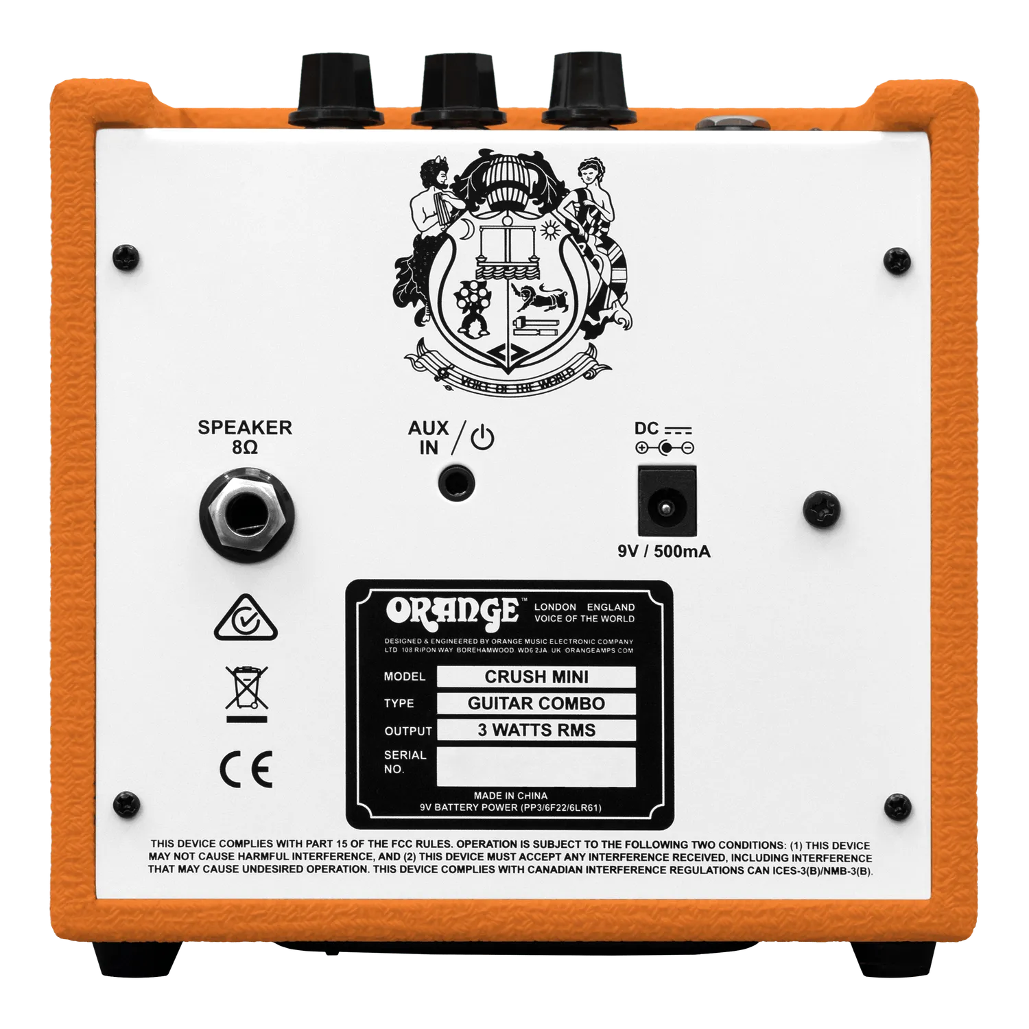 Orange Crush Mini gitarforsterker Orange 3 watt tuner