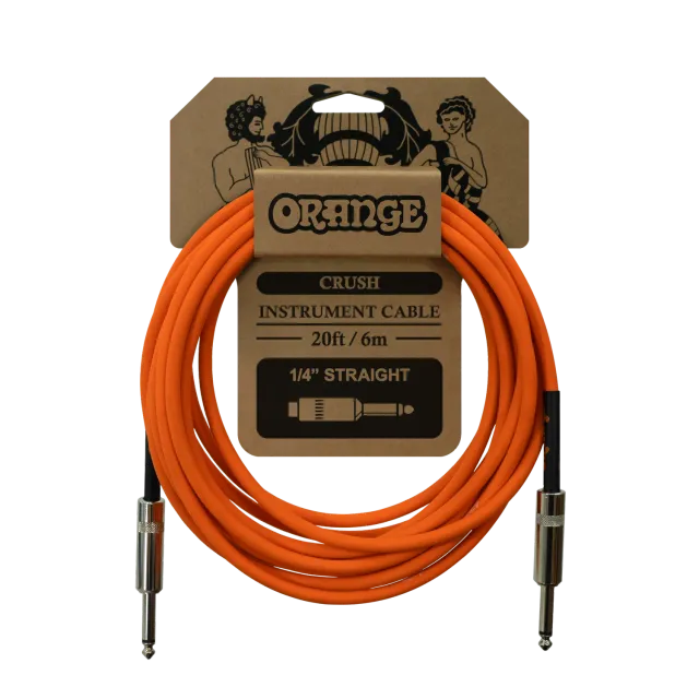 Orange 20ft gitarkabel rett plugg 6 meter