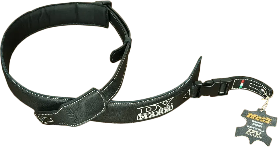 DVmark Strap S gitarreim svart lær