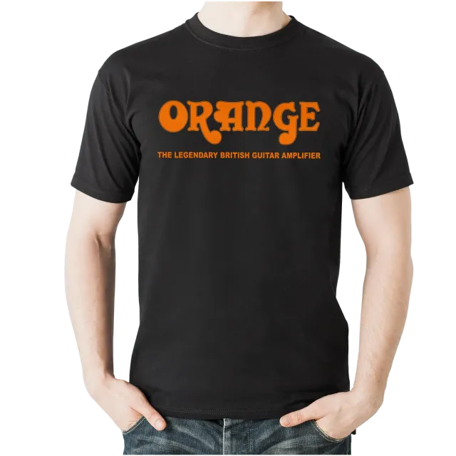 Orange Classic T-skjorte svart bomull