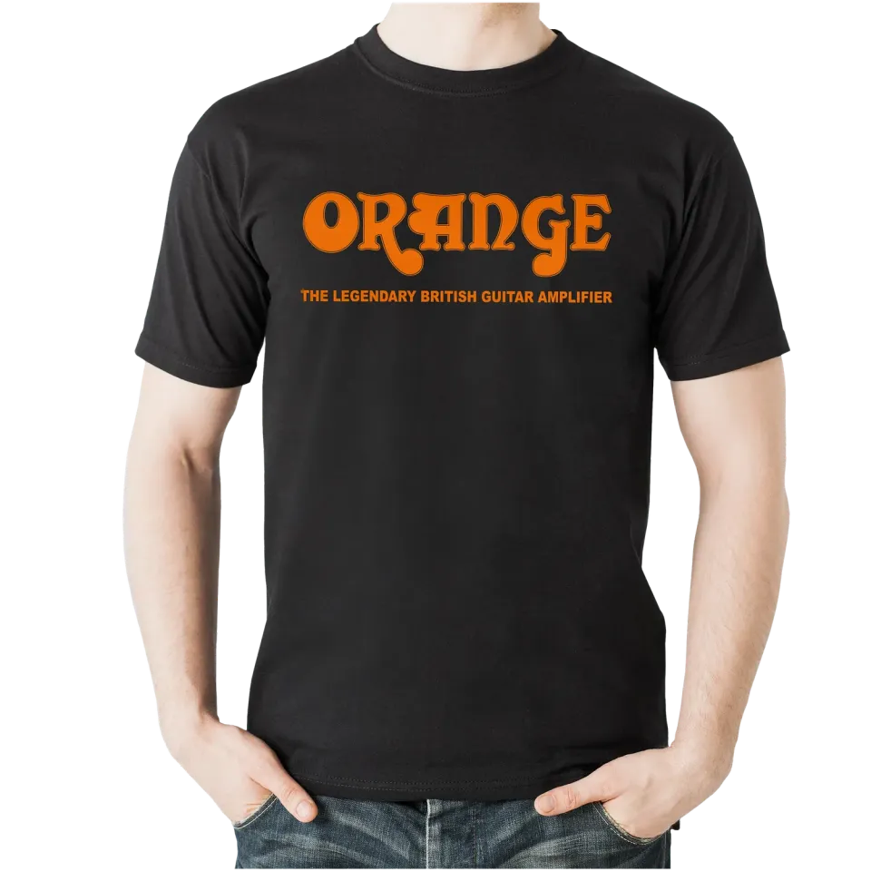 Orange Classic T-skjorte svart bomull