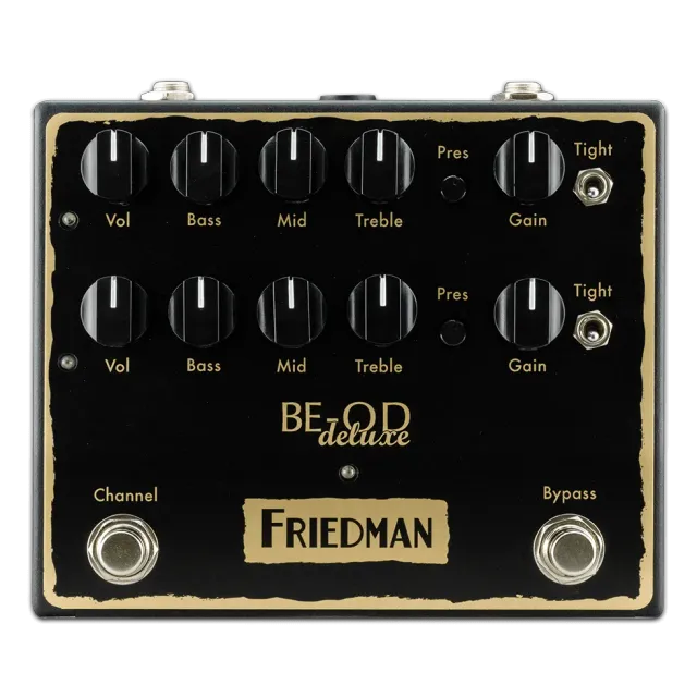 Friedman BE-OD Deluxe overdrive-pedal dobbel