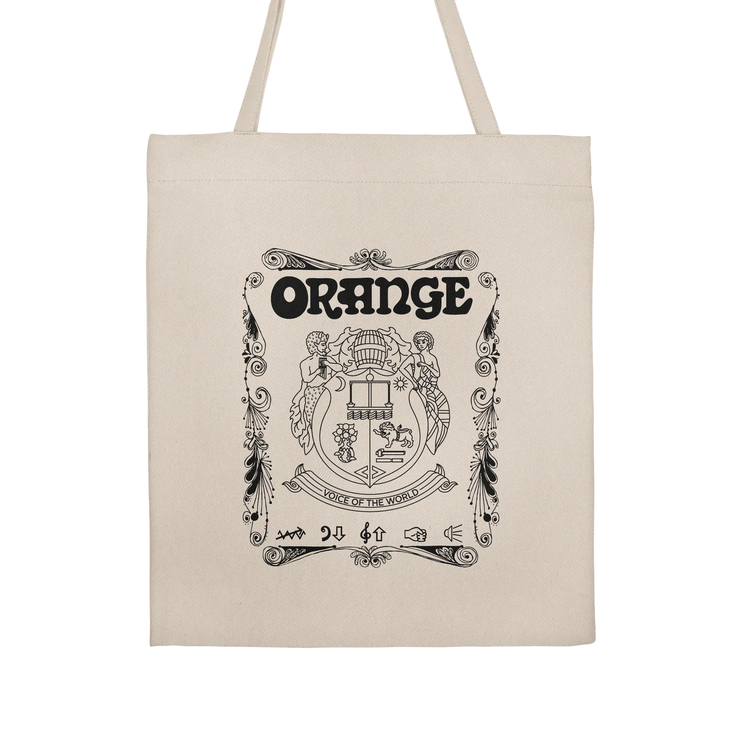 Orange Tote Bag handlenett logo
