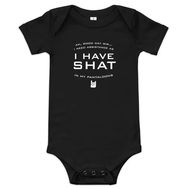 Fortin Baby Shat body svart 3-6 m bomull