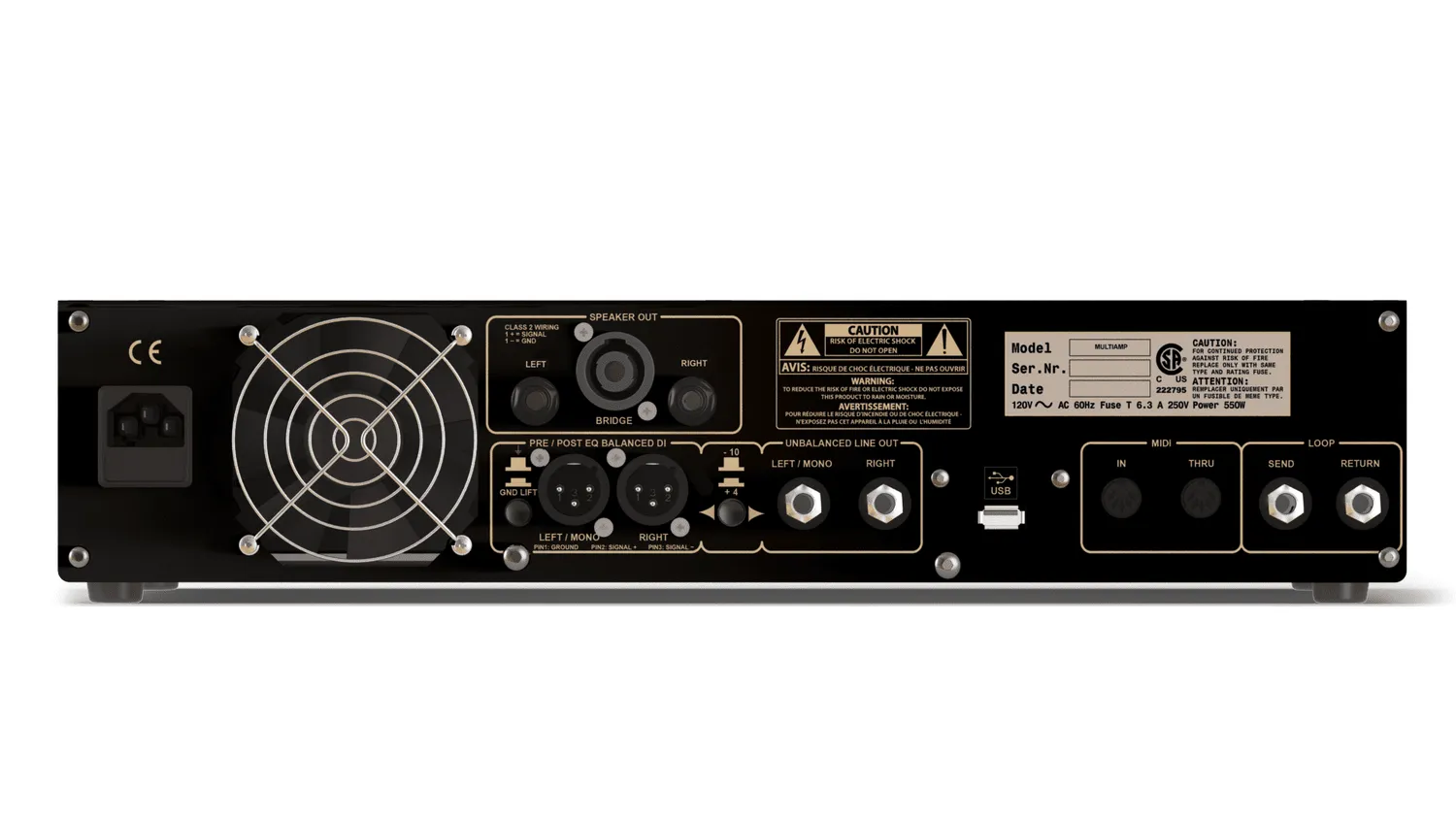 DVmark Multiamp gitarprosessor 500W stereo