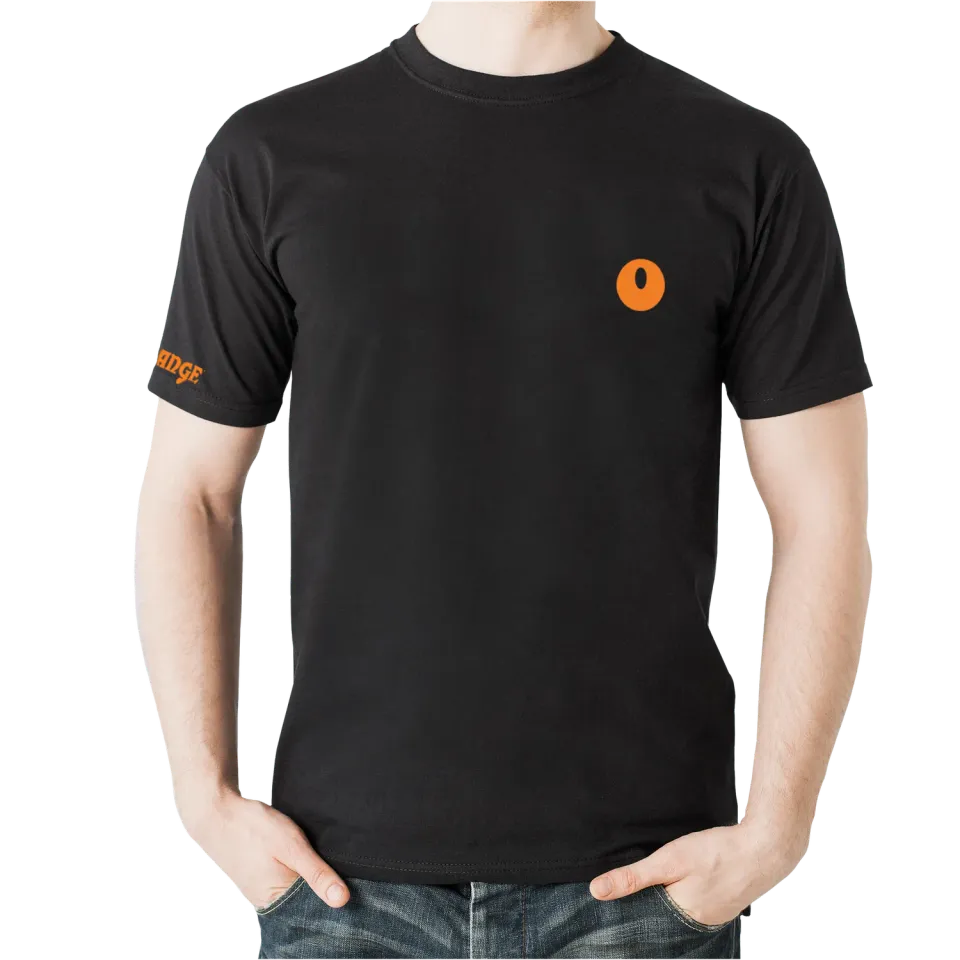 Orange O Logo T-skjorte bomull hvit logo
