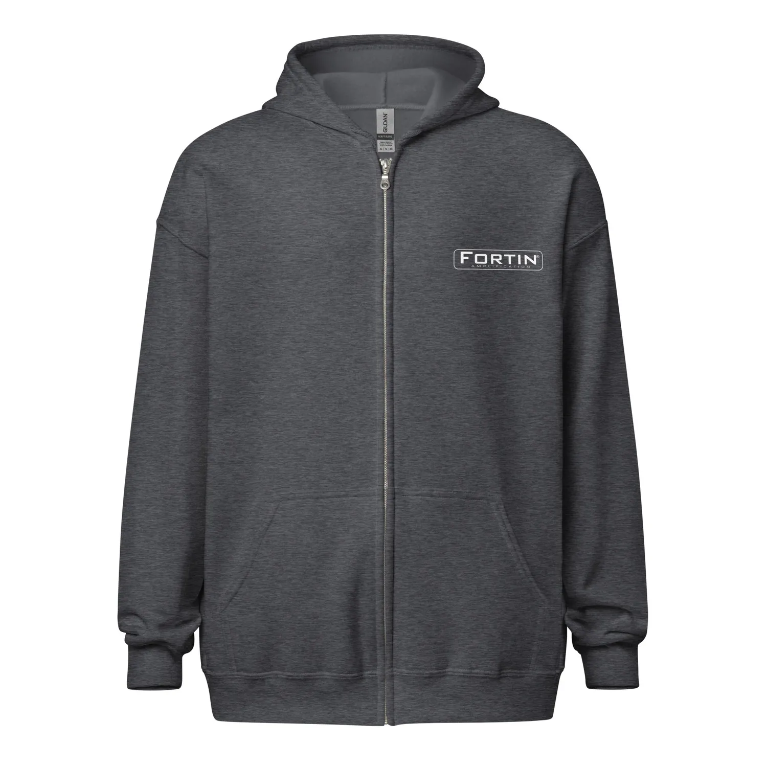 Fortin zip-hoodie svart unisex blanding