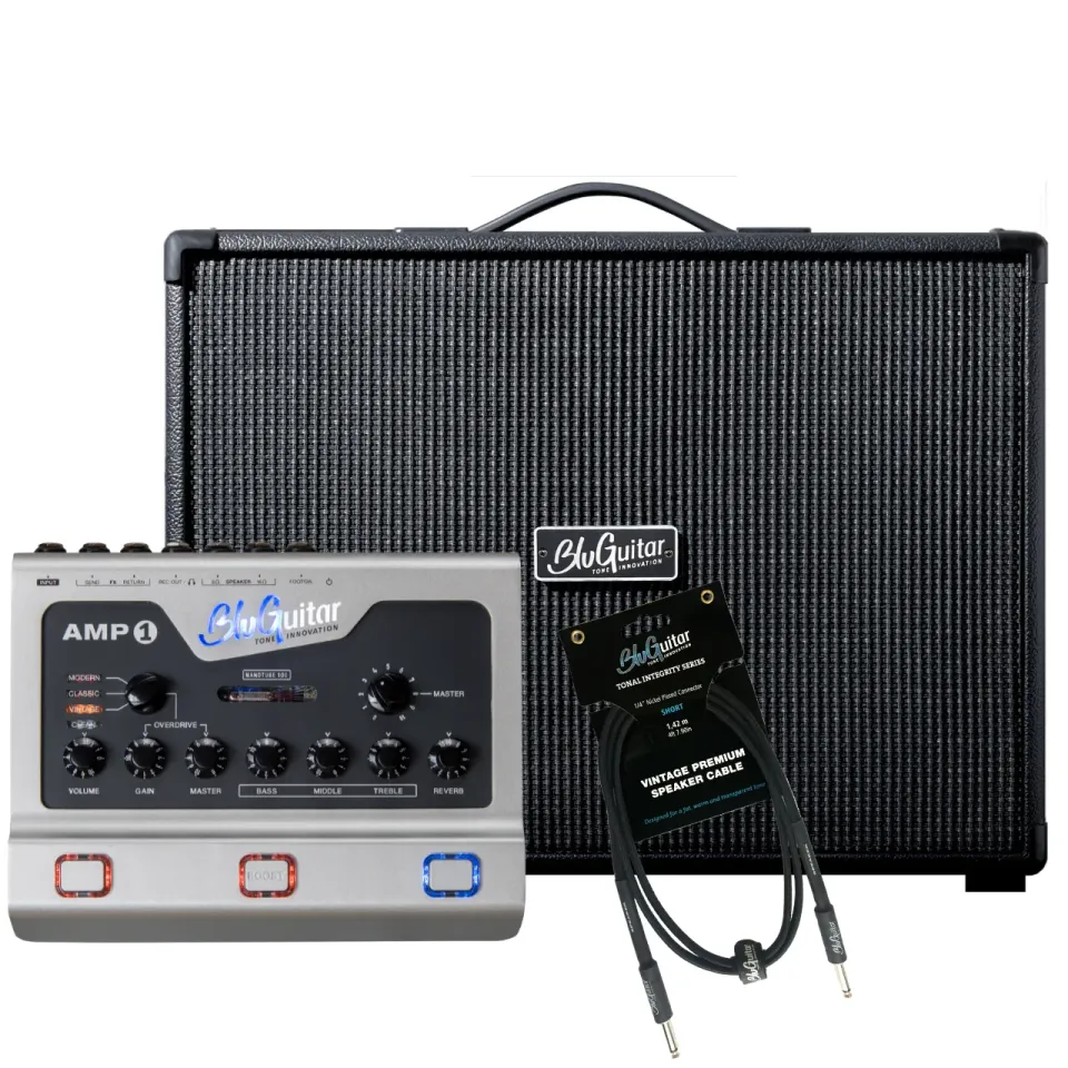 BluGuitar AMP1 Mercury Edition forsterkersett med FatCab kabel